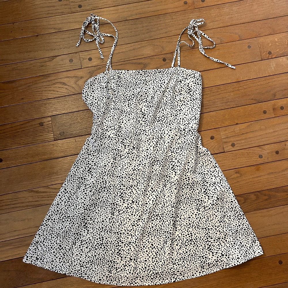 SHEIN Black and White A-Line Mini Sundress